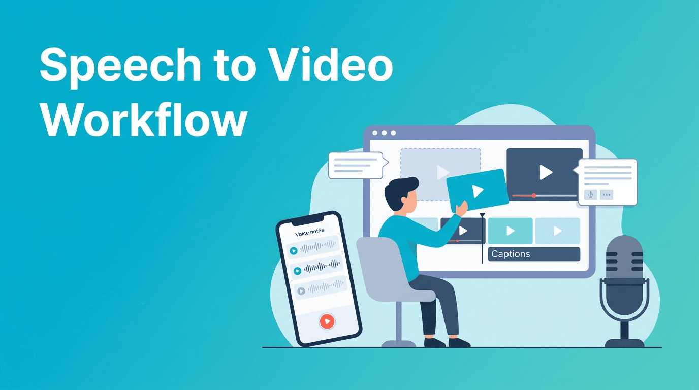 Speech to Video Workflow: 7 Ways to Turn Voice Notes Into Polished Content