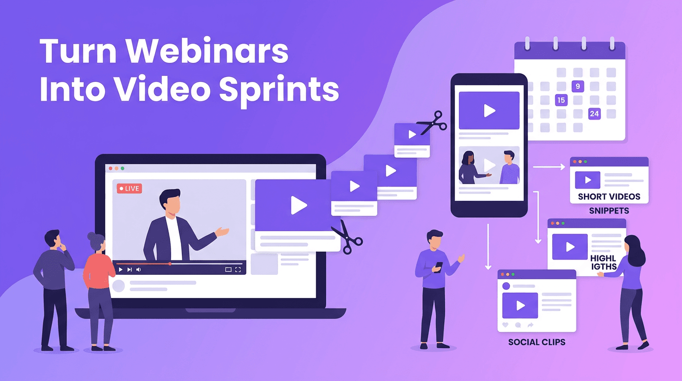 Video Content Sprints: Using AI to Turn One Webinar Into 30 Days of Clips